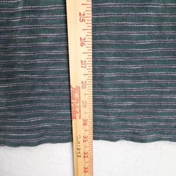 Roark Shirt Mens XL Green Gray Striped Revival Pocket Crewneck Short Sleeve Tee - Picture 7 of 11